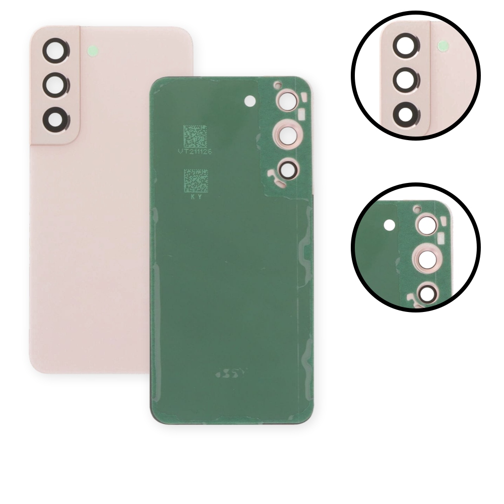 Tylna klapka, tylne szkło do Samsung Galaxy S22 5G, różowa