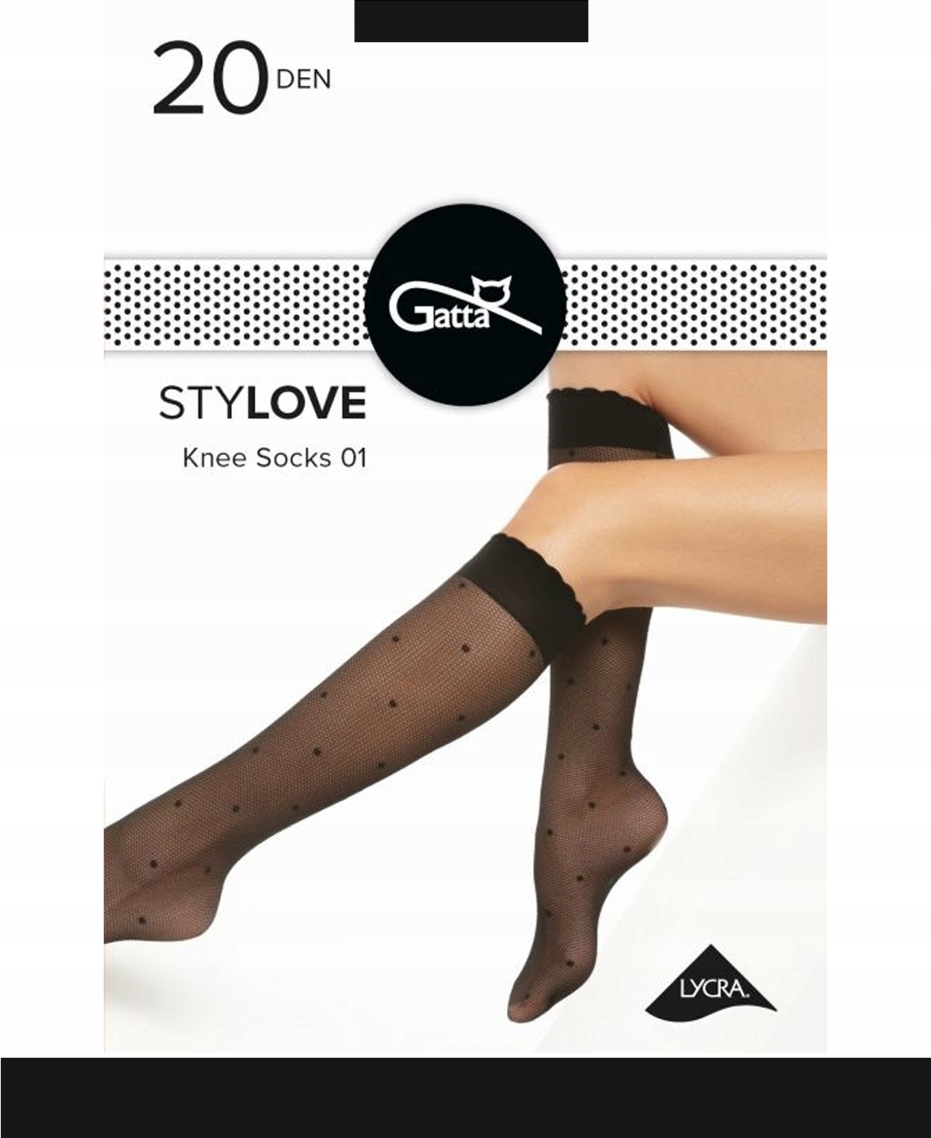 

Gatta Stylove 01 Podkolanówki damskie k.Nero r.UNI