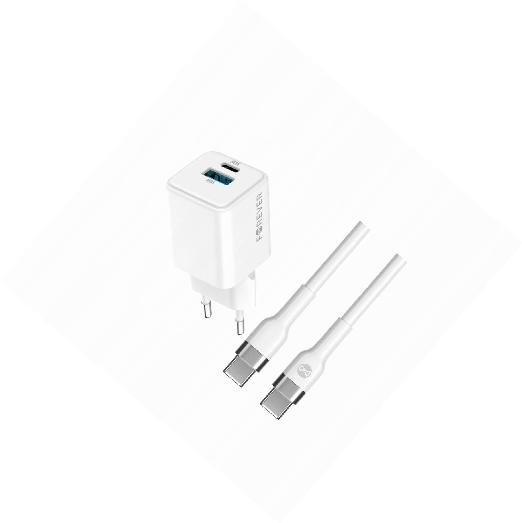 Szybka ładowarka GaN 30W Usb i Usb-c z kablem do Samsung Xcover Pro