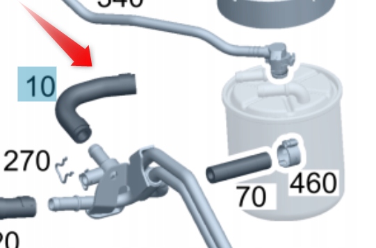PRZEWÓD WĄŻ PALIWA MERCEDES VITO 3.0 V6 OM642
