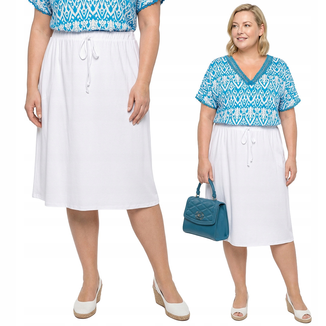 Sukně bílá plus size velikost 56
