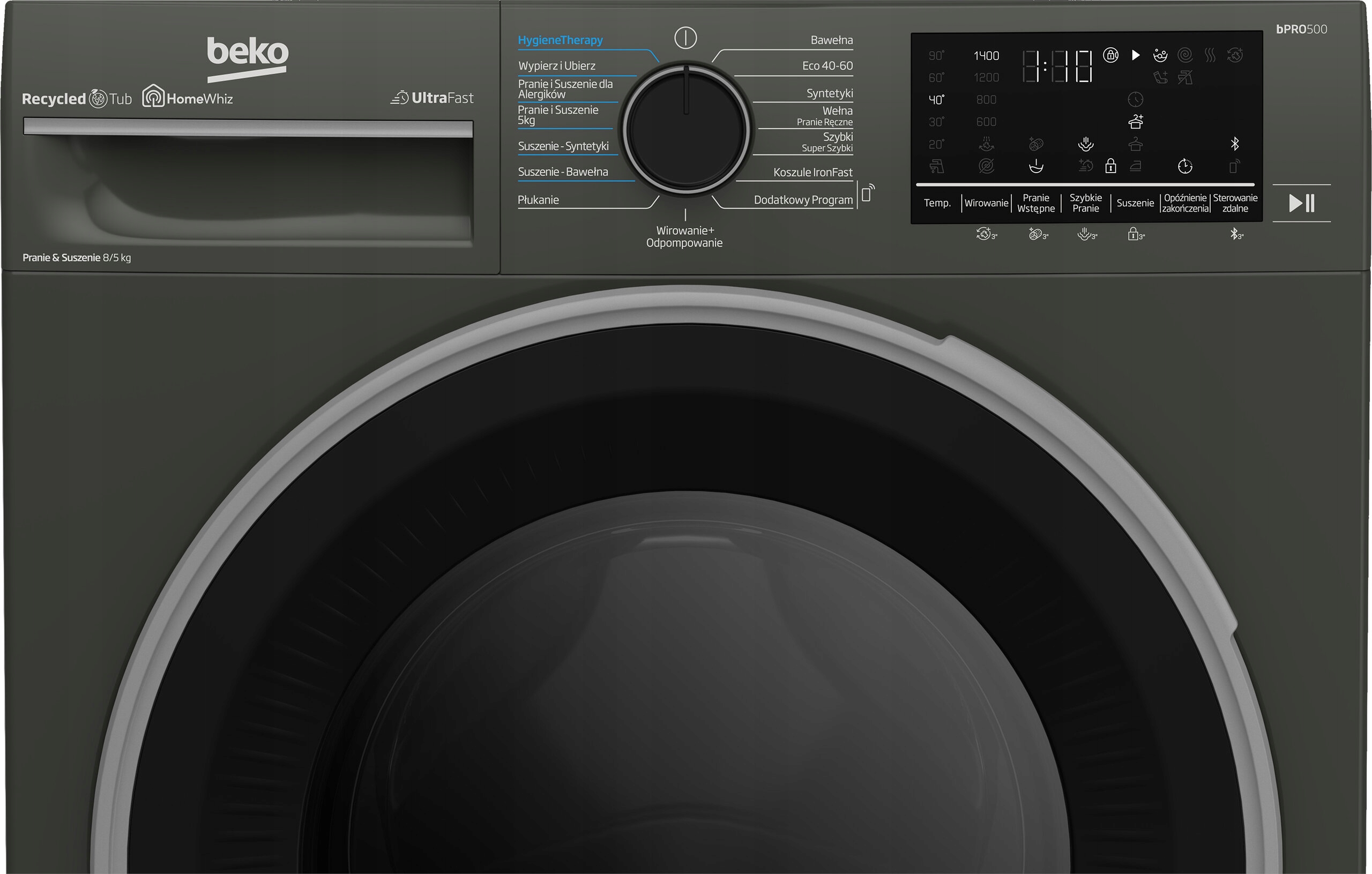 Pralko-suszarka wolnostojąca Beko B5DFT584427MPB Model B5DFT584427MPB