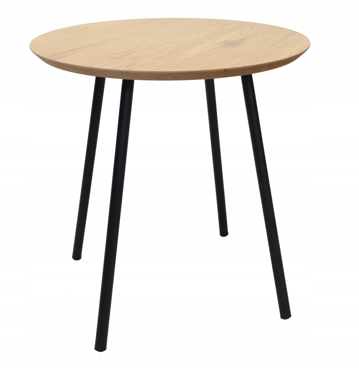Stylowy STOLIK okrągły NYB 40x40cm dąb/czarny EKSPOZYCJA