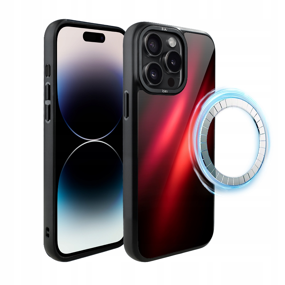 Pouzdro pro iPhone 14 Pro Ibizu DropGuard Matt s MagSafe, červená Nebula