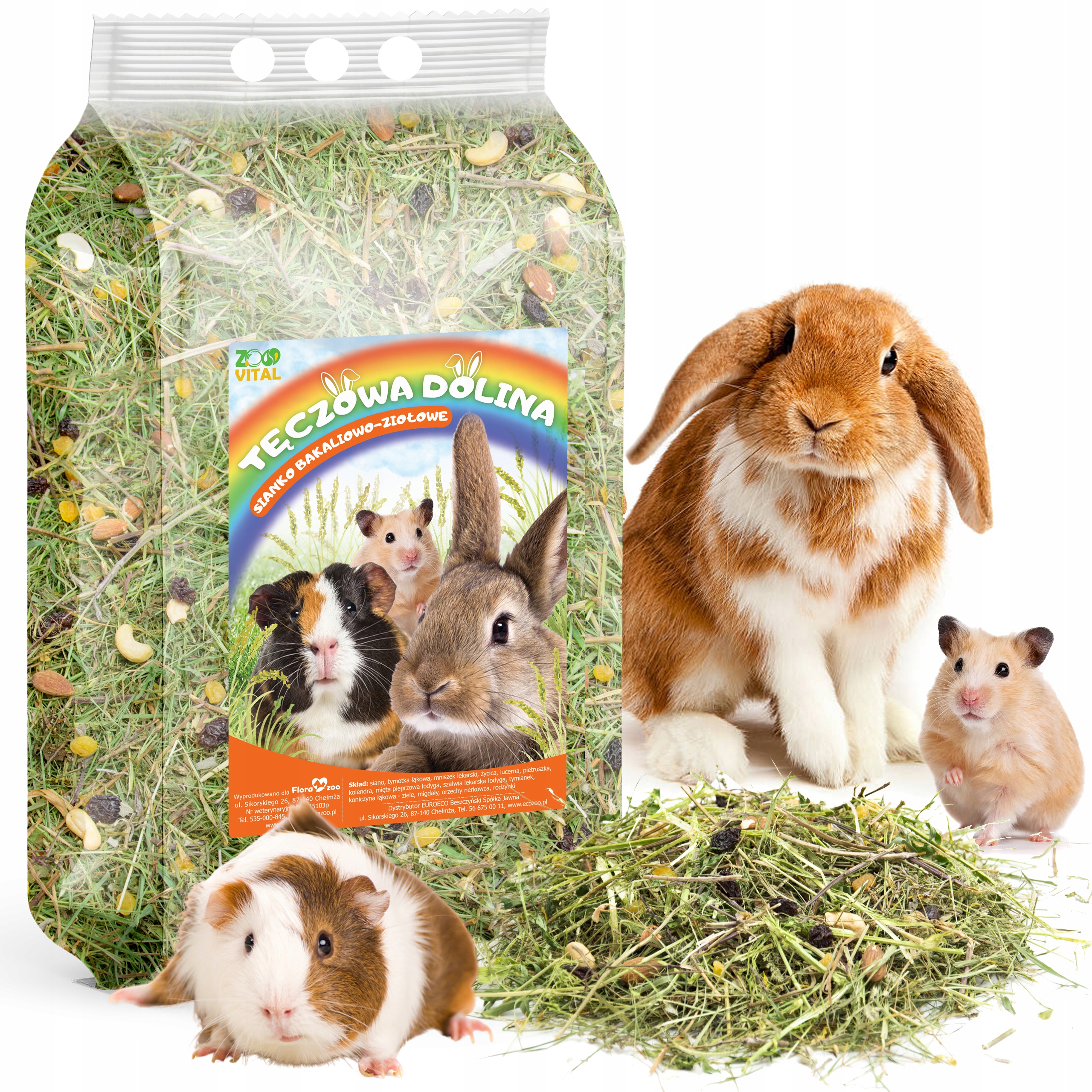 SIANO POKARM KARMA WITAMINY ZIOŁA DLA KRÓLIKA ŚWINKI MORSKIEJ MIX 20L Marka Florazoo