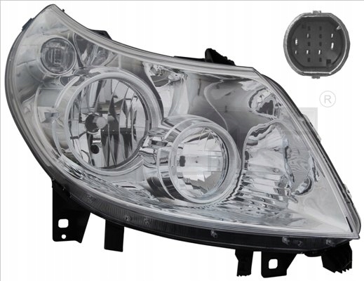фара левая H1 H7 + DUCATO BOXER JUMPER 2006-2010