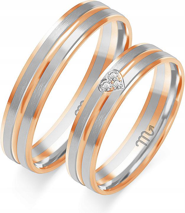 Zlaté svatební snubní prsteny jemné 14K 585 r 26 27 28 elegantní model dárek