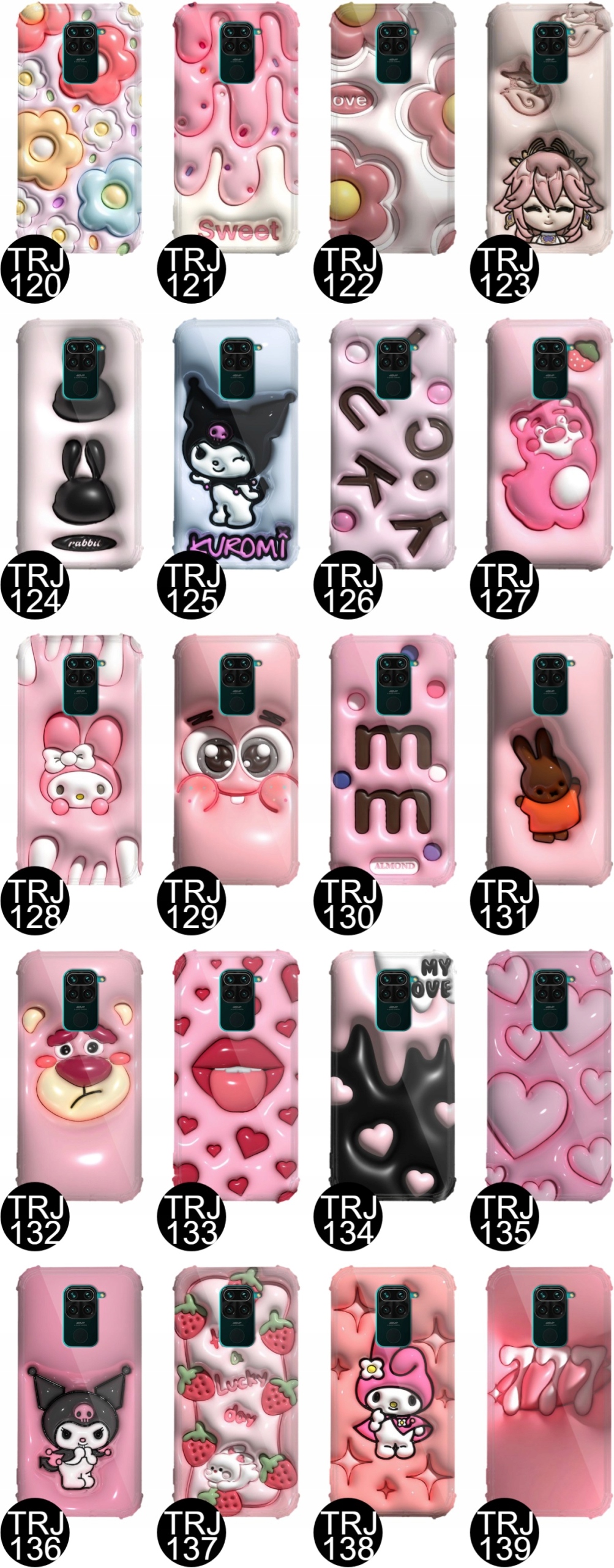 ETUI ANTISHOCK do XIAOMI REDMI NOTE 9 PRO Iluzja Trójwymiar Zwierzęta Wzory Typ plecki