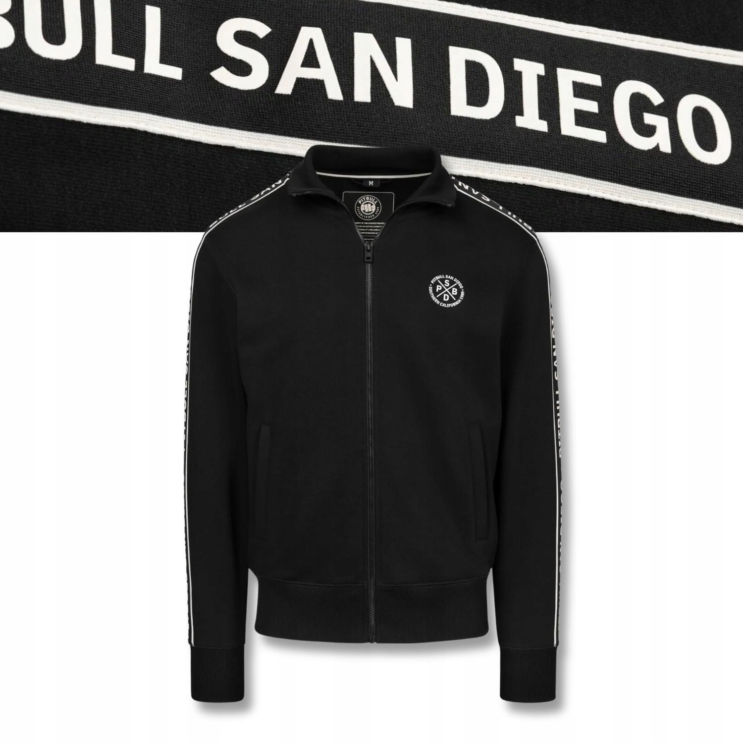 Pánská Rozepínací mikina Pitbull Nexus bavlněná se stojáčkem track jacket XL