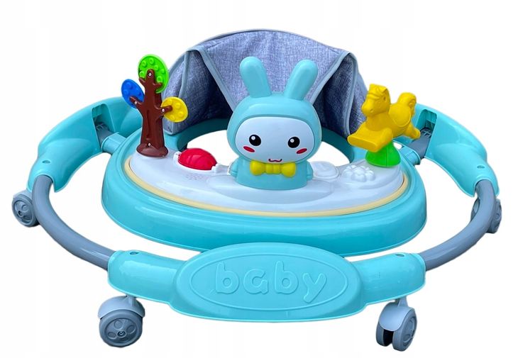 INTERAKTYWNY CHODZIK DLA DZIECI KRÓLIK PCHACZ CICHE KOŁA MATA TURKUSOWY Rodzaj Klasyczny