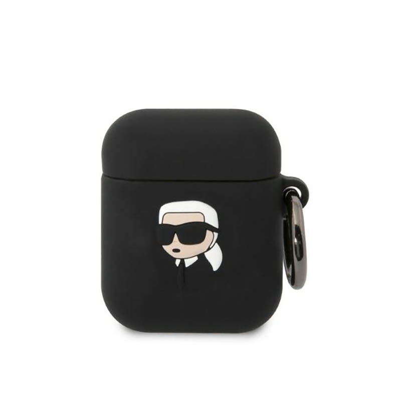 Karl Lagerfeld Silicone Nft Karl Head 3D Pouzdro pro AirPods 1/2 generace (černé)