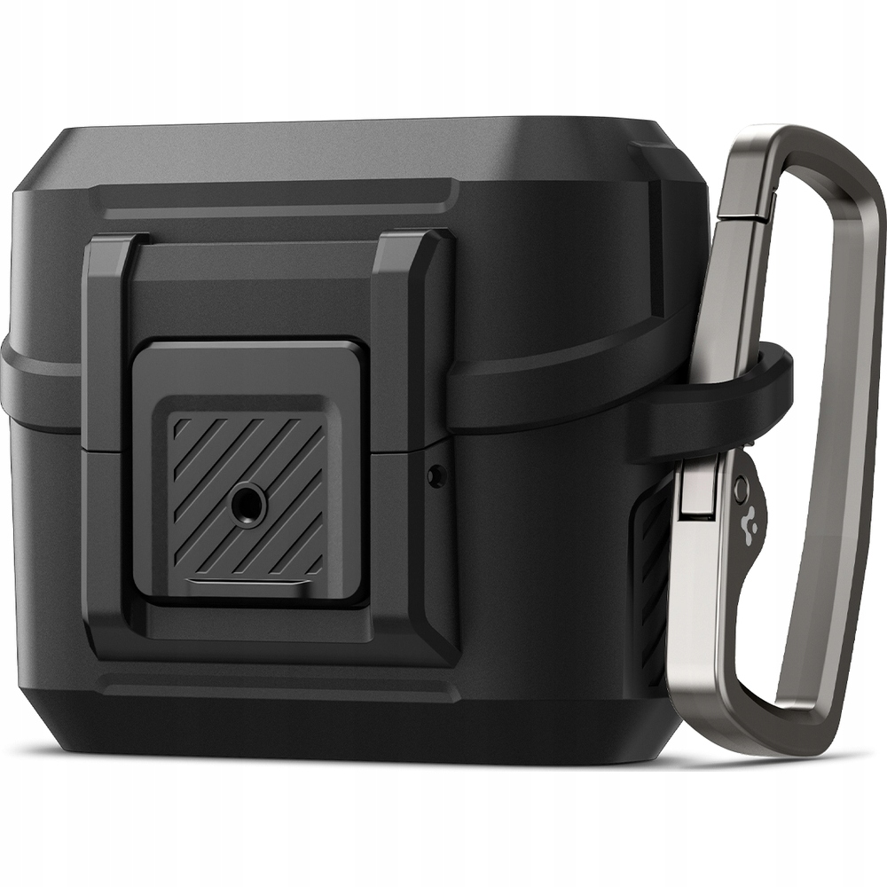 Pouzdro Spigen pro Galaxy Buds 3/3 Pro, pancéřové pouzdro s aretací a karabinou