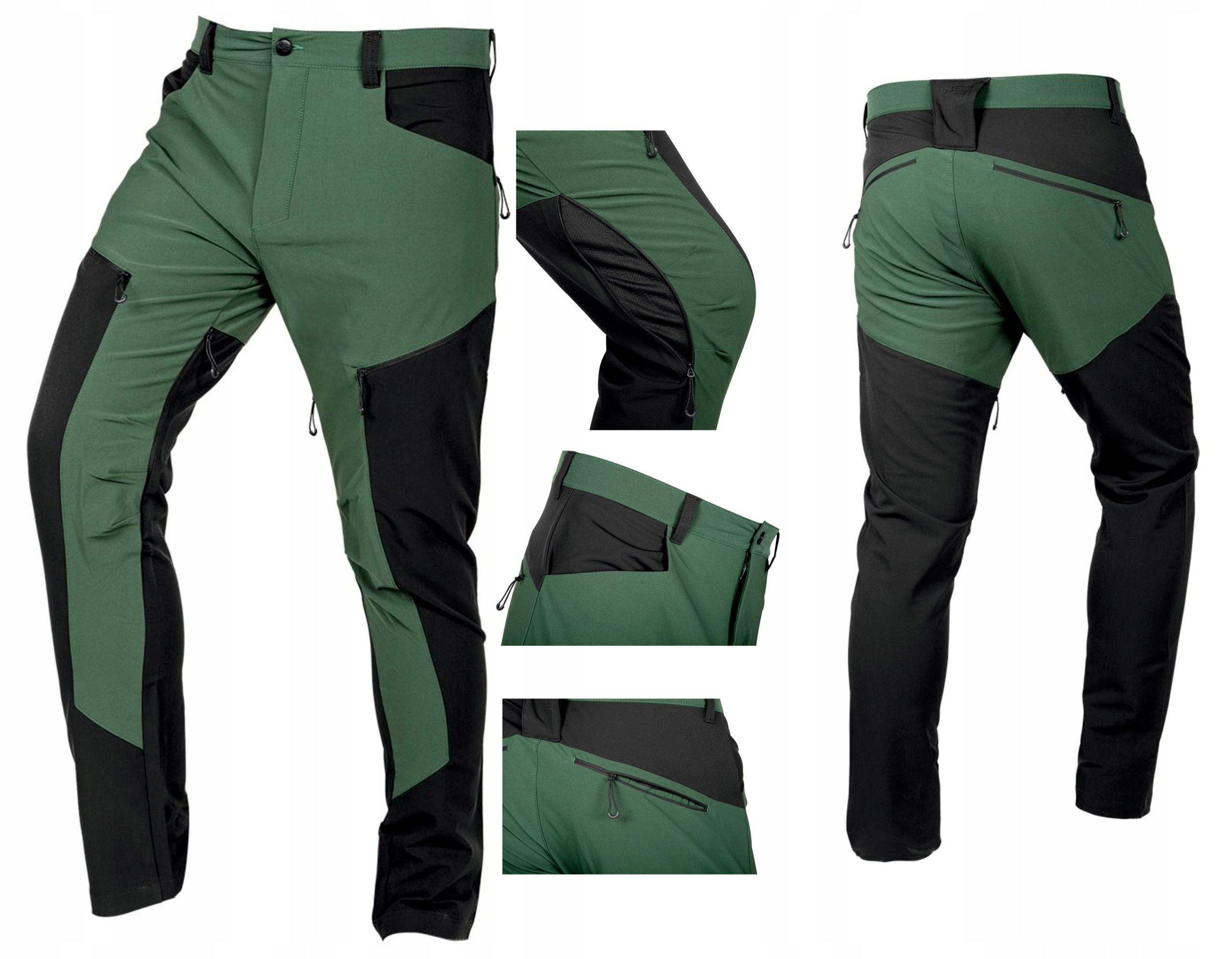 Spodnie robocze Outdoor 4 way stretch rozmiar XL zielone-szare 81-293 Neo