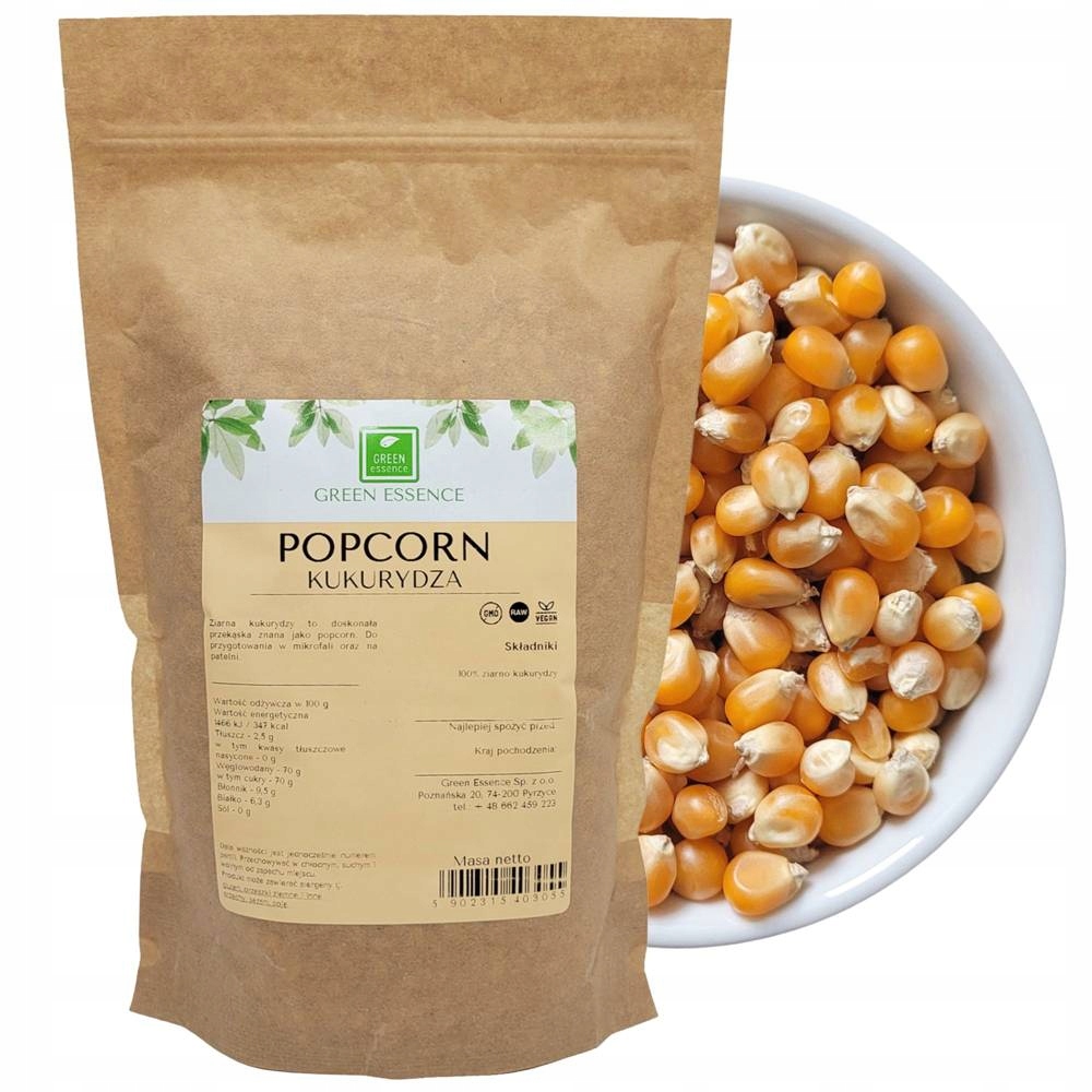 Przekąska na film? POPCORN - Kukurydza Ziarno 1kg Rodzaj ziarno do prażenia