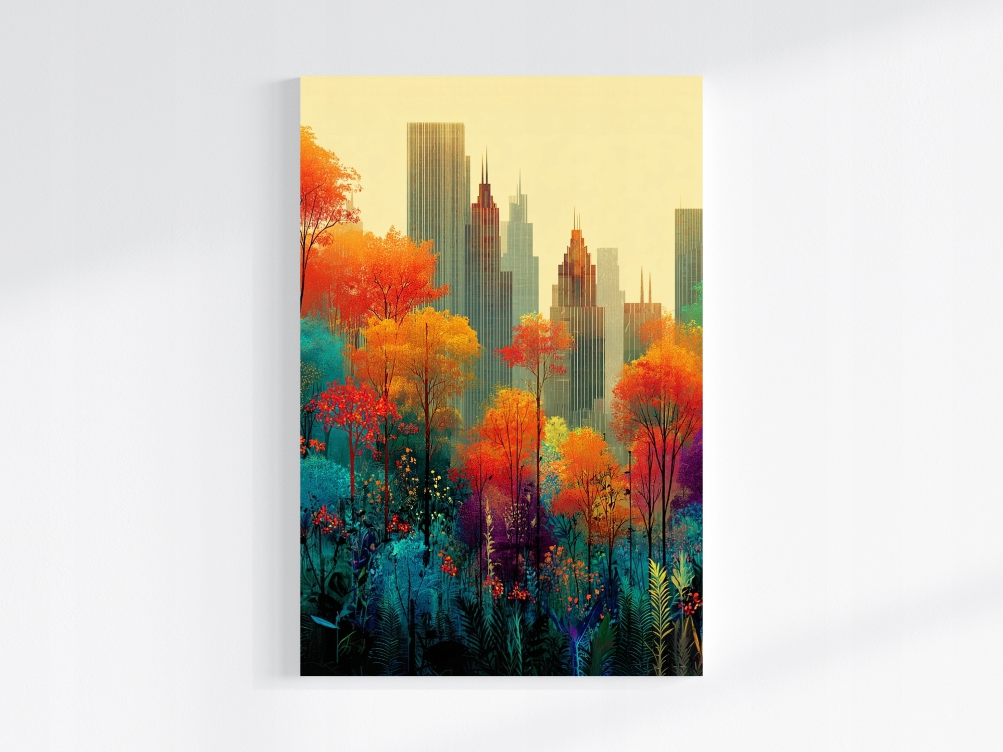 Obraz Na Plátně Canvas Grafika Město New York Manhattan Podzim 80x120