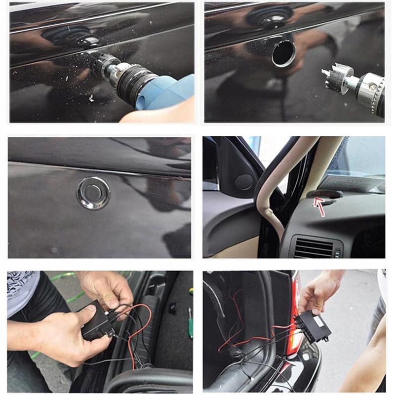 4 CZUJNIKI PARKOWANIA COFANIA LED LCD PRZÓD TYŁ Kierunek detekcji przód i tył