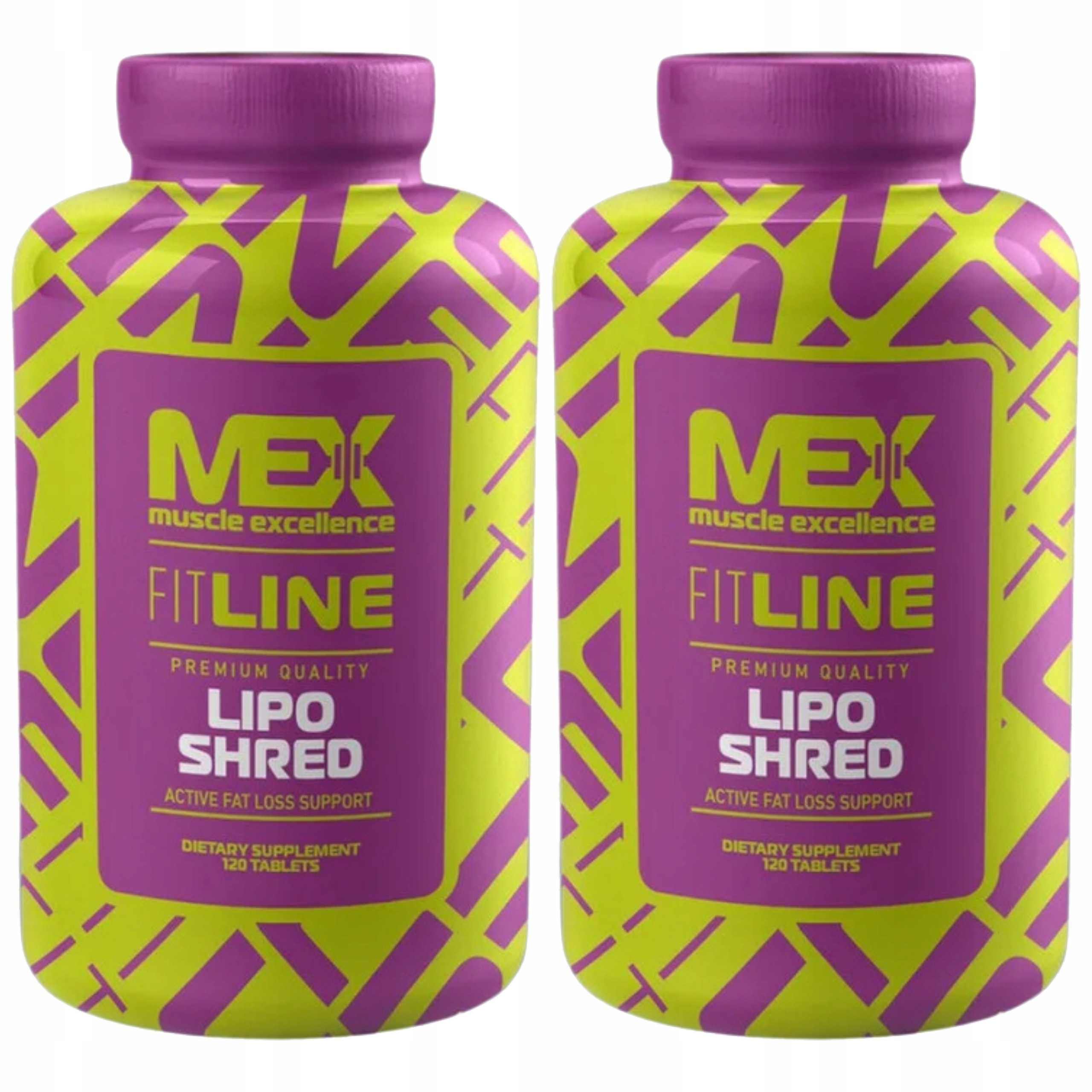 2x Spalovač tuků Redukce Lipo Shred 120 kapslí Hubnutí Mex