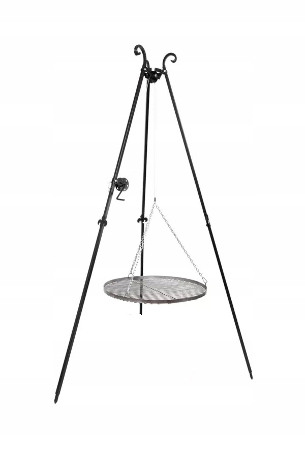 Záhradný Gril Trojnožka 210 cm Rošt Nerezový 60 CM Kvalita Poľský