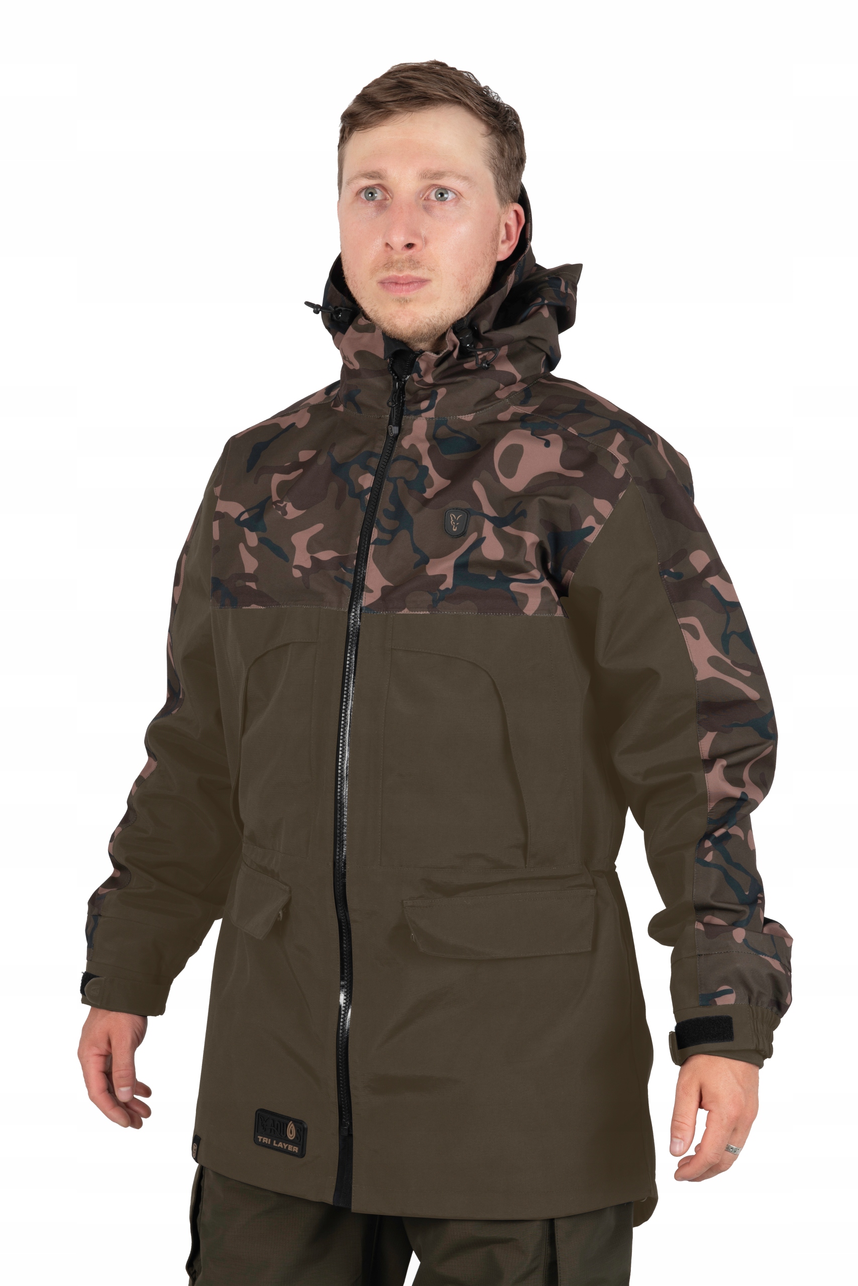 Fox Bunda Aquos Tri Layer 3/4 Khaki Camo velikost M