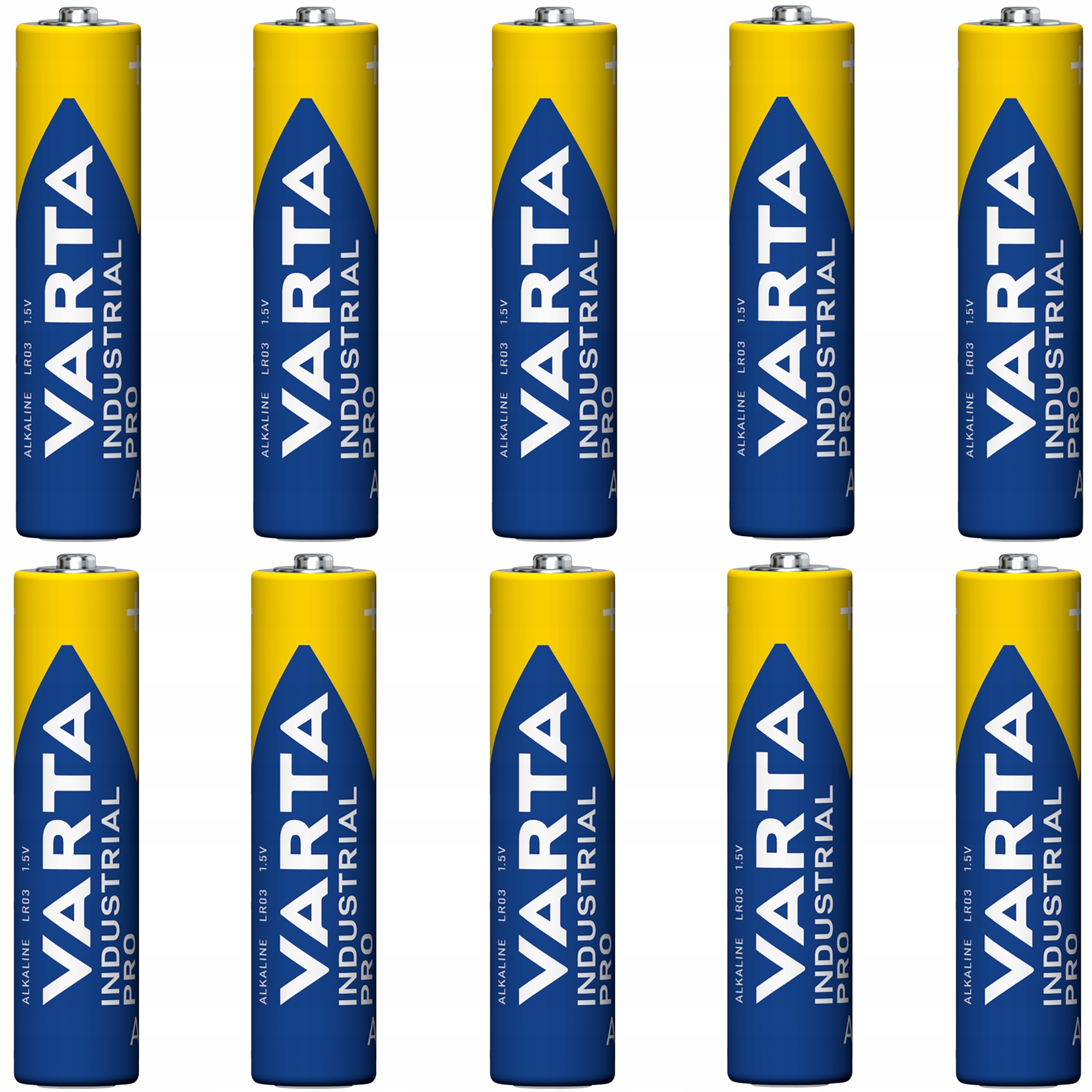 VARTA BATERIE INDUSTRIAL GERMANY LR3 R3 AAA x10 Technologia wykonania alkaliczna