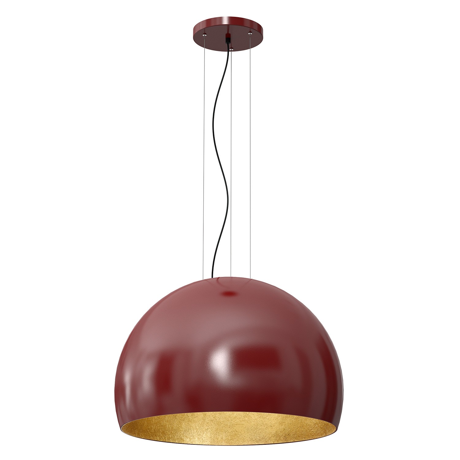 Závěsná Lampa Luminex Compo 1689 Červená Zlatá