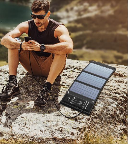 ŁADOWARKA SOLARNA 5V PANEL SOLARNY SŁONECZNY 21W Napięcie 5 V