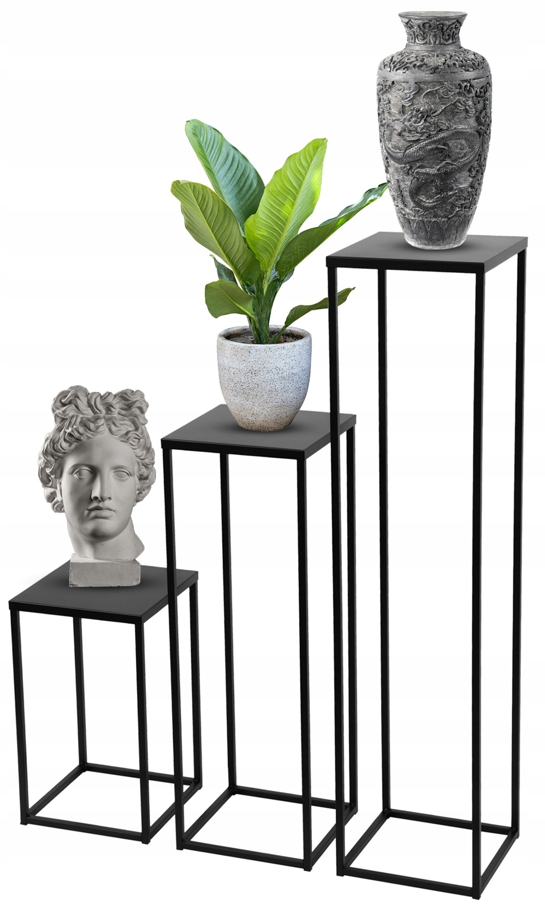 

Kwietnik czarny balkon zestaw 3szt Producent