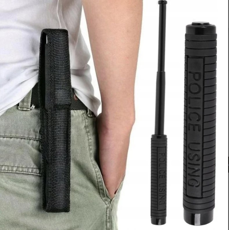 Baton Pałka Teleskopowa Policyjna etui 50cm Police obronna kabura