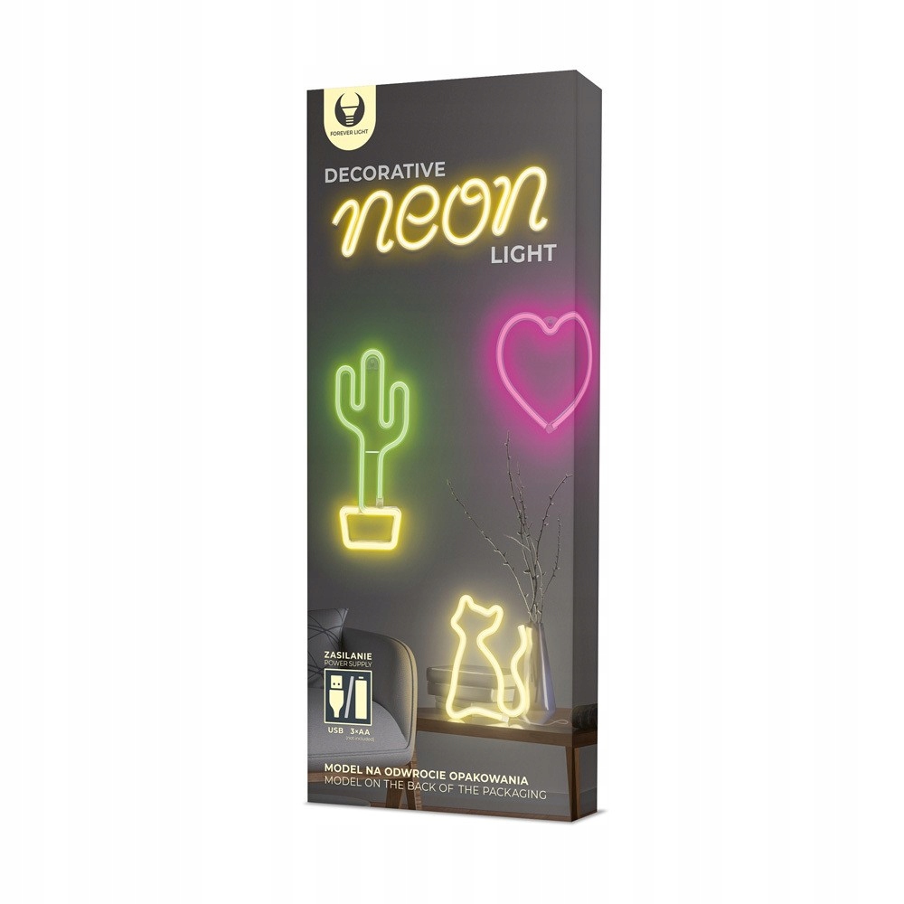 Neon LED PIORUN Czerwony Baterie USB Forever Light Marka Forever Light