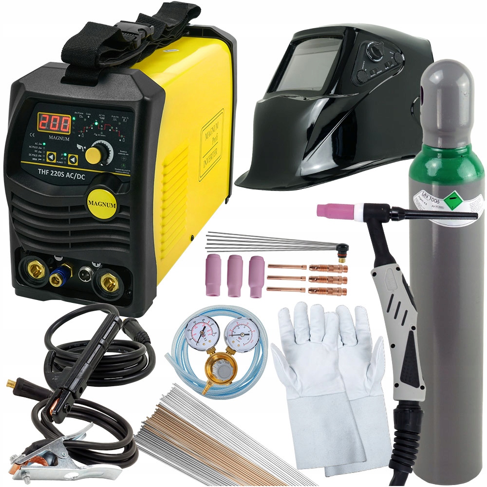 Spawarka Magnum Thf 220 Mma Tig Ac DC 200A zestaw