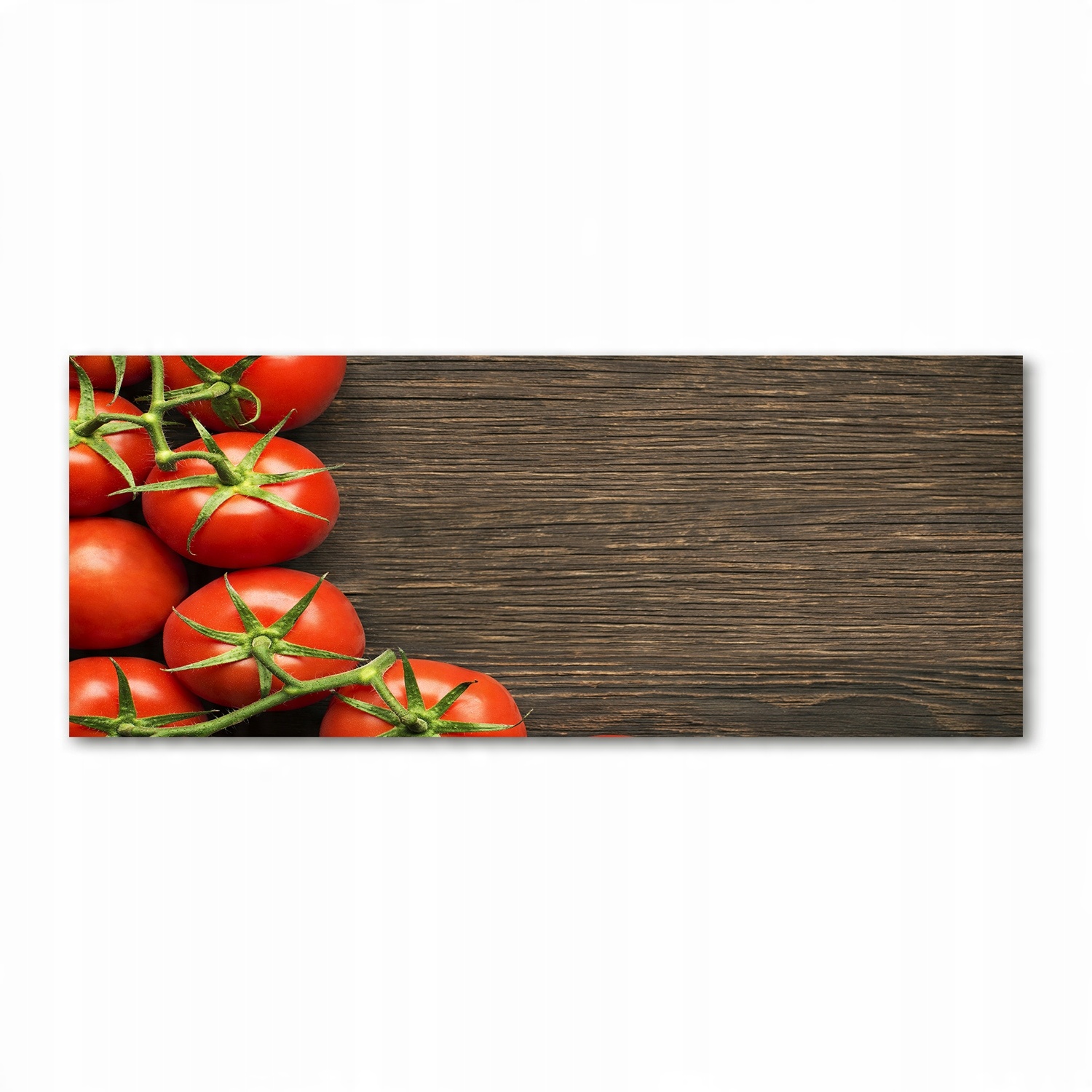 

Foto obraz szkło akryl Pomidory na drewnie 125x50