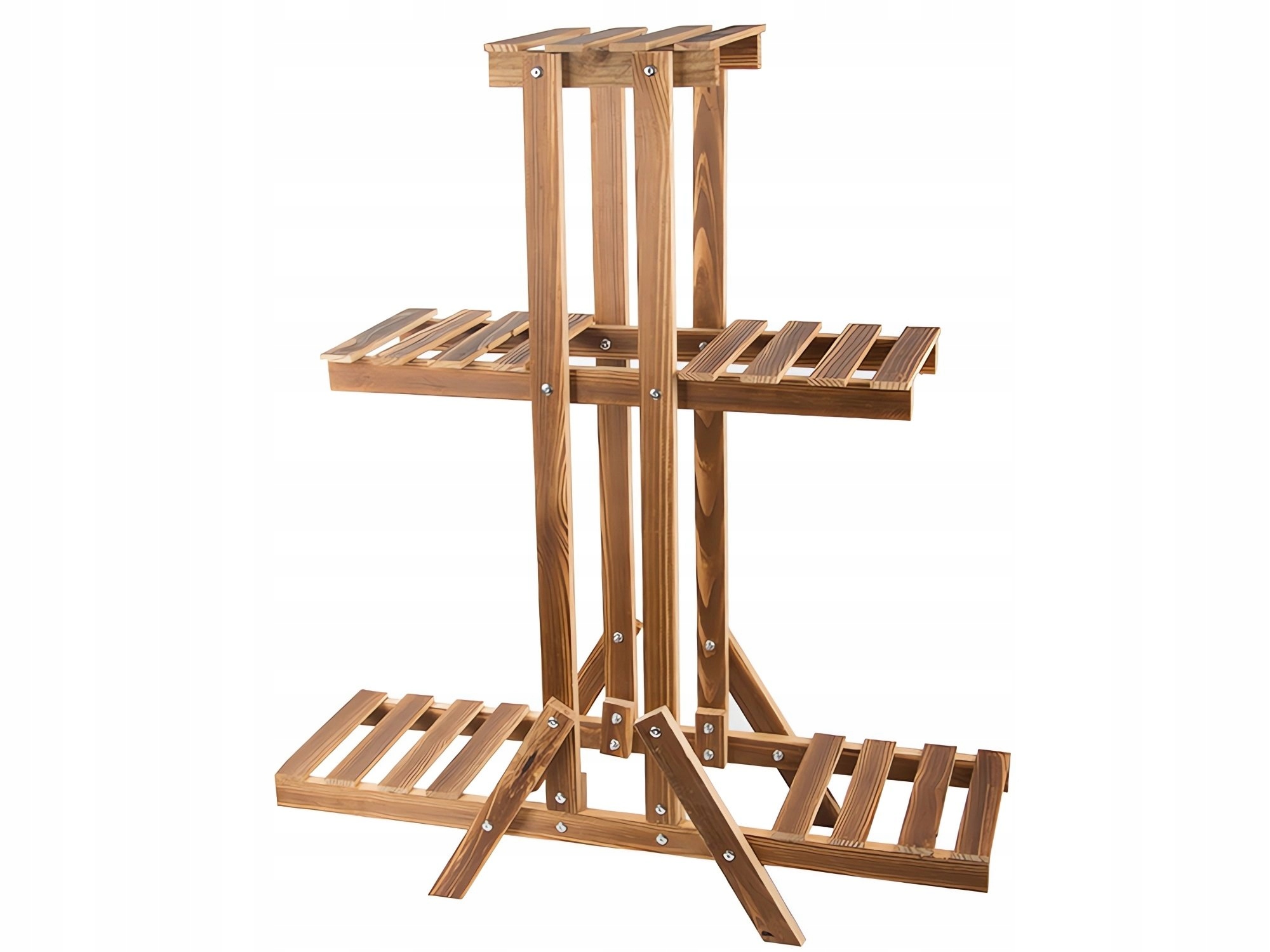 Verk 27399 Stojan na květiny, tříúrovňový, 98 x 85 cm, dřevěný