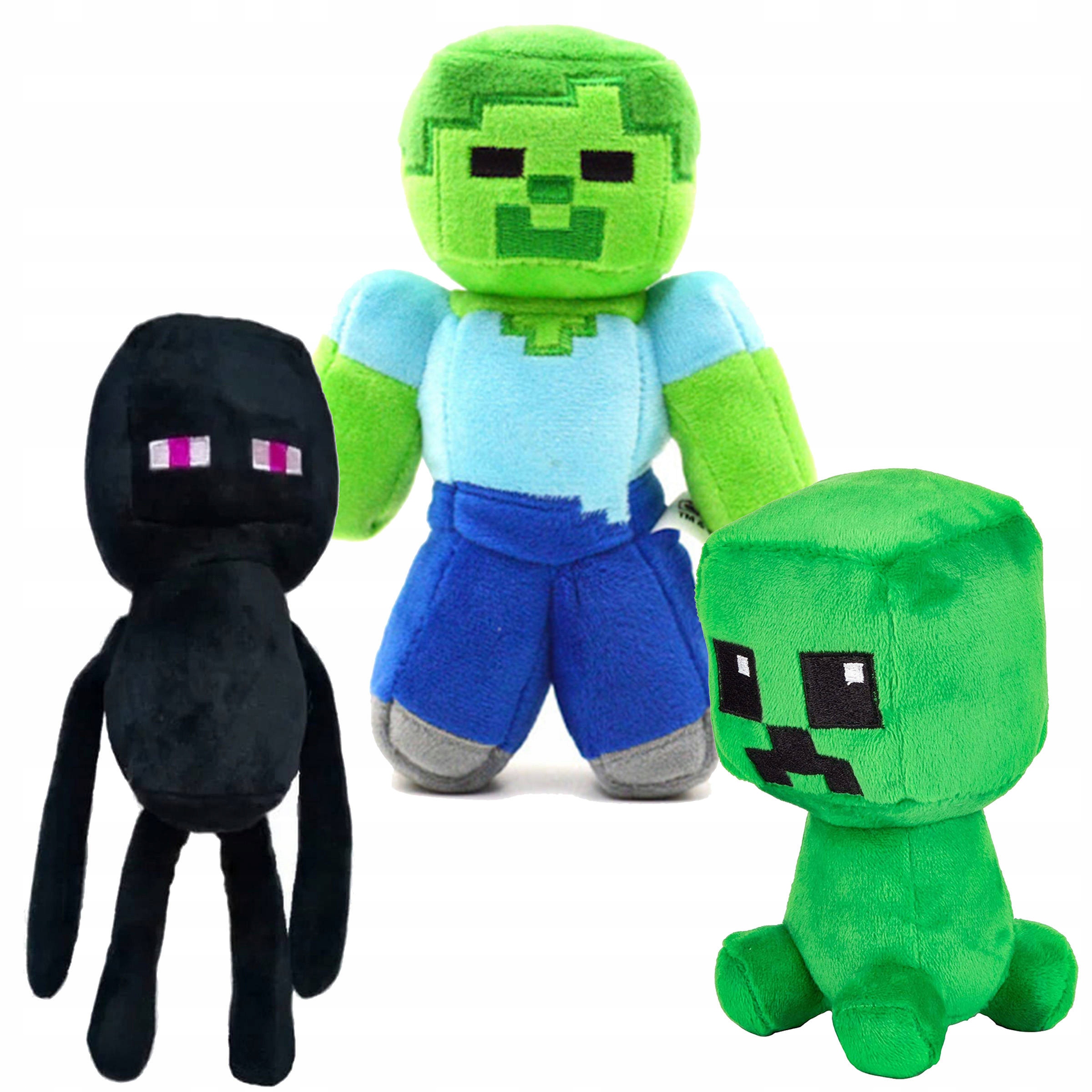 

Minecraft Maskotka 3x Creeper Zombie Enderman 3w1