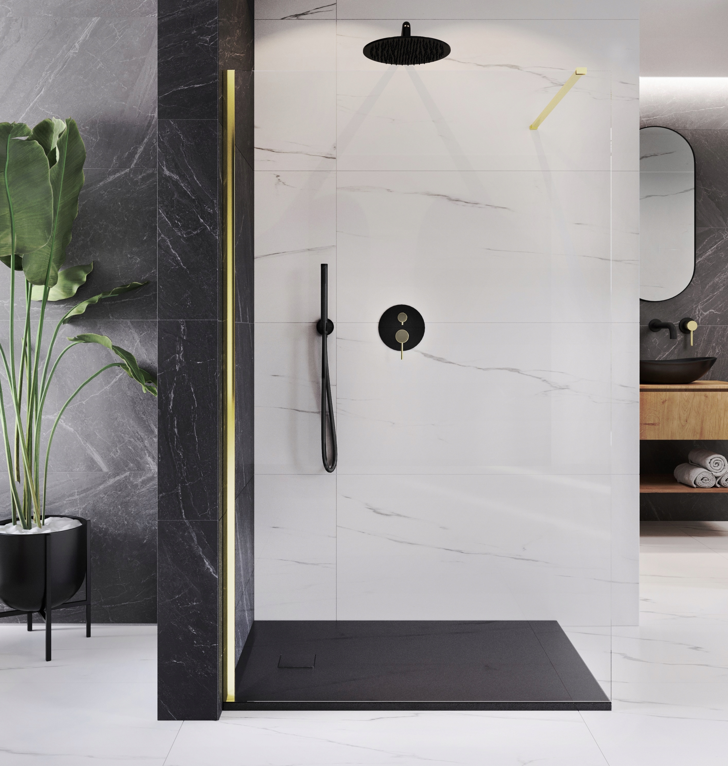 VELDMAN ŚCIANKA PRYSZNICOWA WALK IN MALIBU 50 8mm Marka Veldman