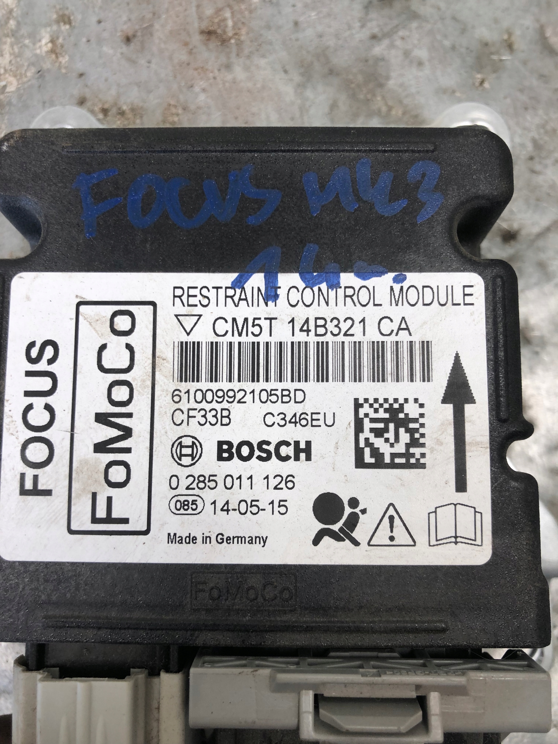 module SENSOR airbag FORD FOCUS MK3 CM5T-14B321-CA