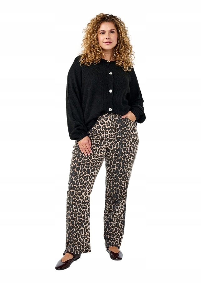 Zizzi Módní Jednoduché Džíny Panterka 076I 52