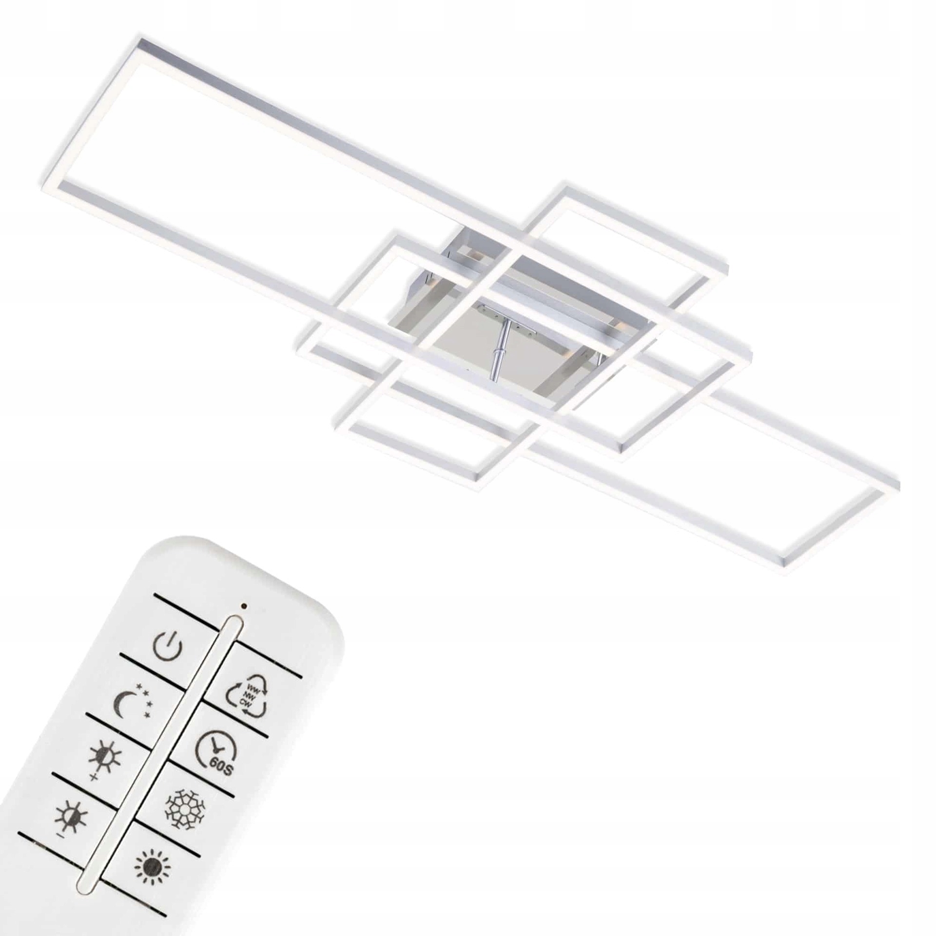 Briloner Led stropné svietidlo Cct rám 104 cm 51W 5500lm chróm diaľkové ovlád