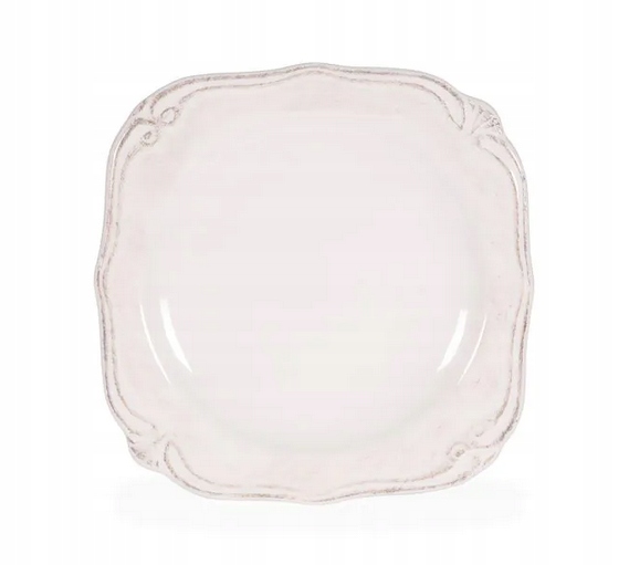 Sada plytkých tanierov Deserwoych Roman Porcelán krémová 20,5 cm 6 ks