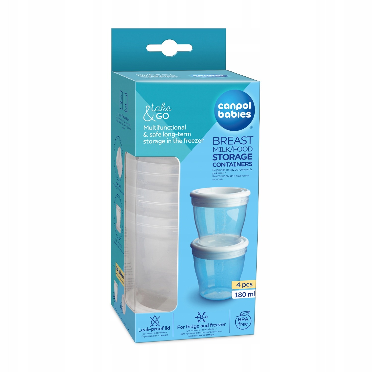 CANPOL BABIES TEJTÁROLÓ EDÉNYEK 4 DB (180 ML) Márka Canpol babies