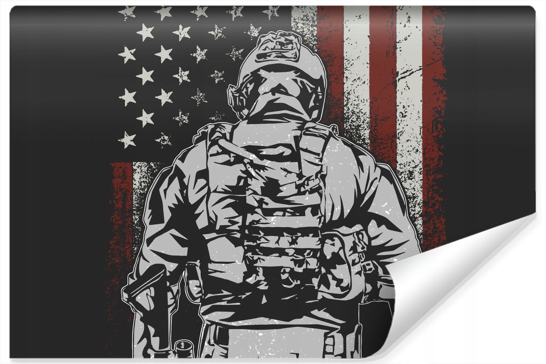 Fototapeta Americký Voják Vlajka v 3D 405x270