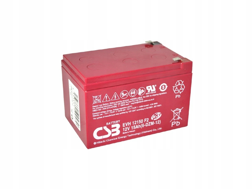Batéria Csb EVH12150 (6-DZM-12), 12V, 15Ah