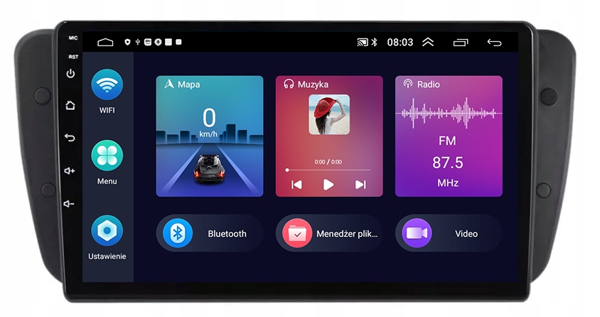 Rádio Gps Android Navigácia Bt Seat Ibiza 6J 2008-2017 Carplay 2GB 64GB