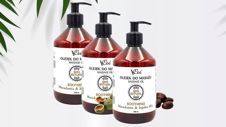ZESTAW DO MASAŻU NATURALNY OLEJEK VCEE 500ML 3 SZT Marka VCee