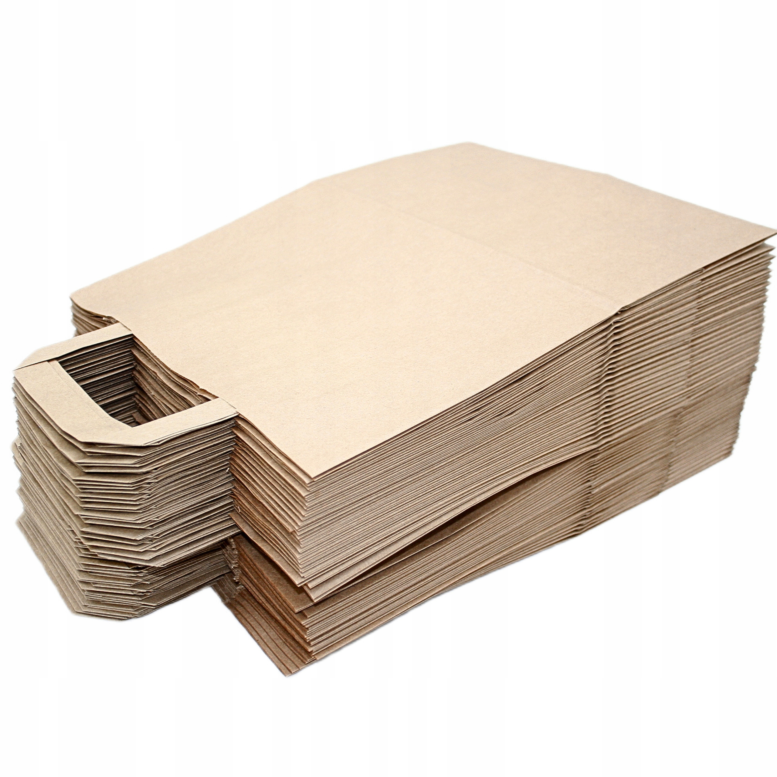 TORBA TOREBKA PAPIEROWA SZARA KLOCKOWA KRAFT Z UCHEM 260x140x320 250 SZTUK Szerokość produktu 26 cm