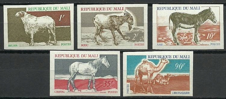 Mali 1969 Mi 205-209B Czyste **
