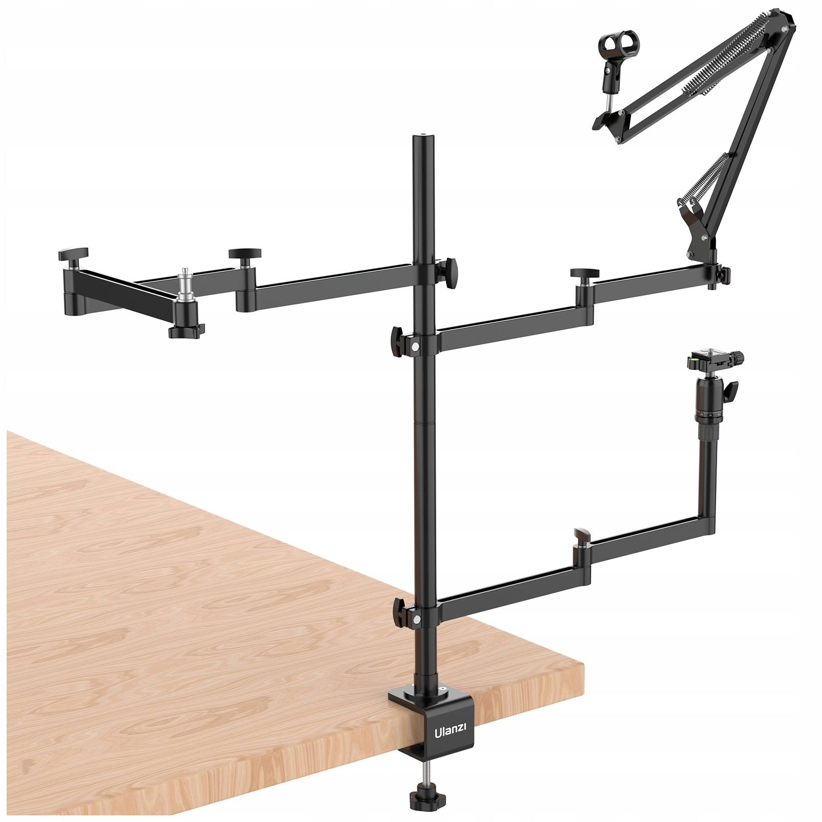 BIURKOWY STATYW STUDYJNY RADIOWY STOŁOWY UCHWYT Kolor czarny