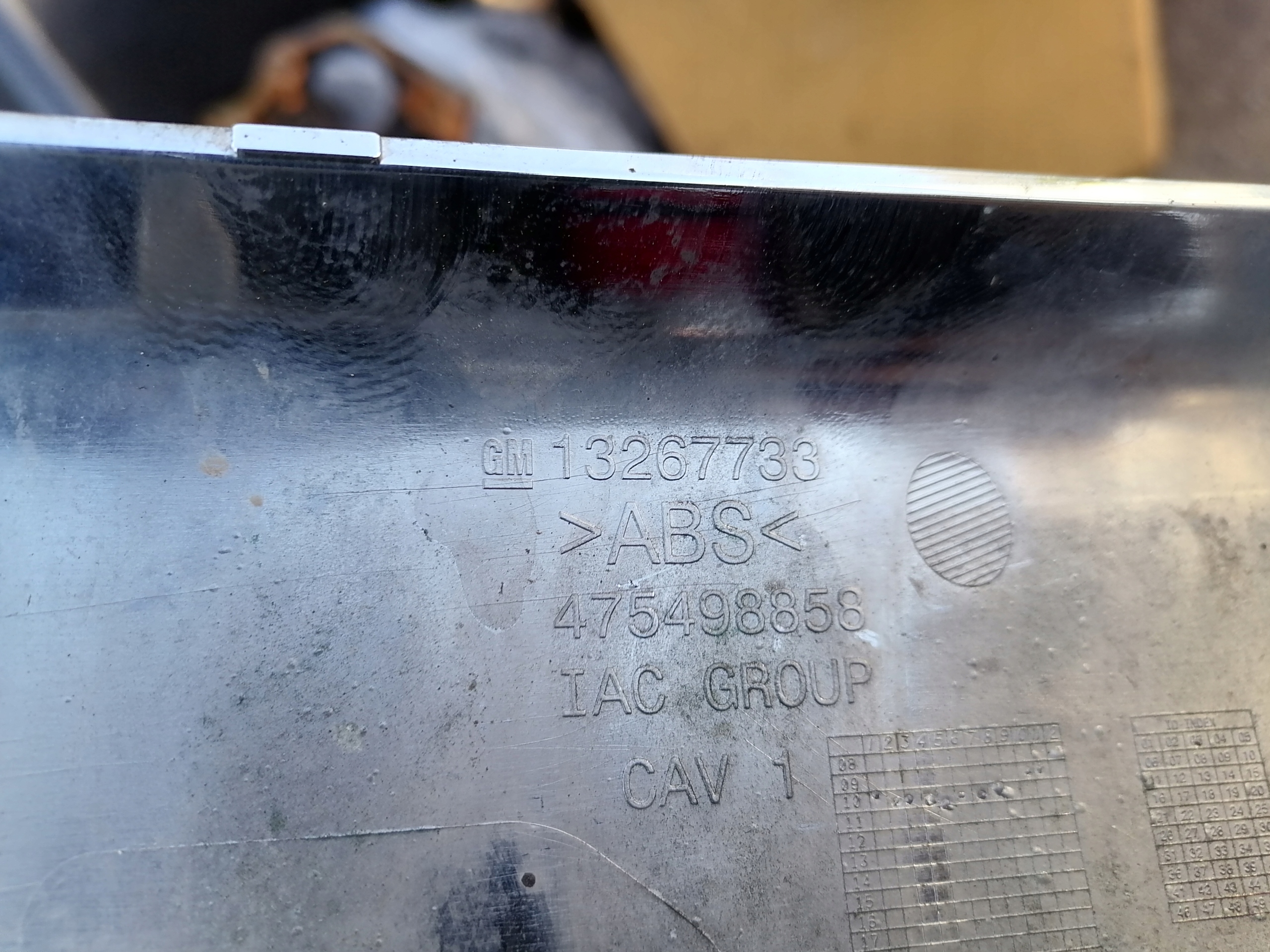 cap chrome-plated grill OPEL MERIVA 13267733