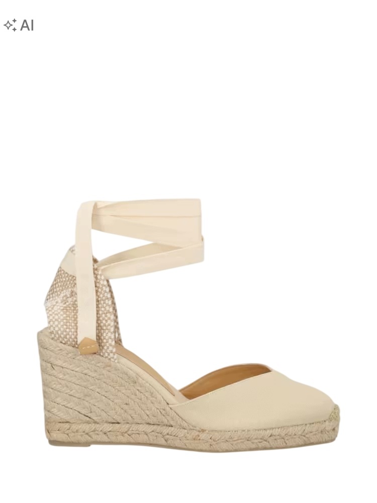 Castaner Espadrilky Chiara Ivory na vysokém podpatku dámské velikost 39