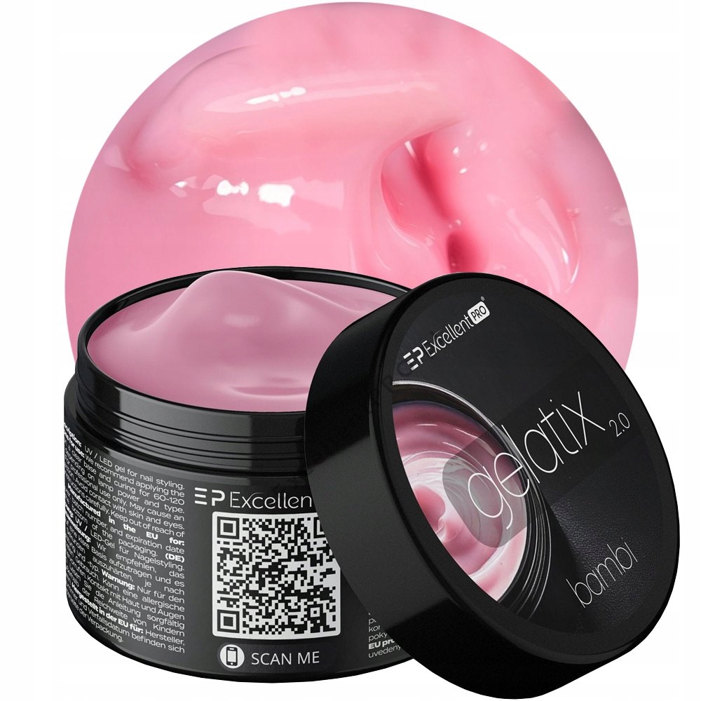 Excellent Pro Gelatix 2.0 Żel Galaretka Budujący Róż Bambi Tpo Free 15 g