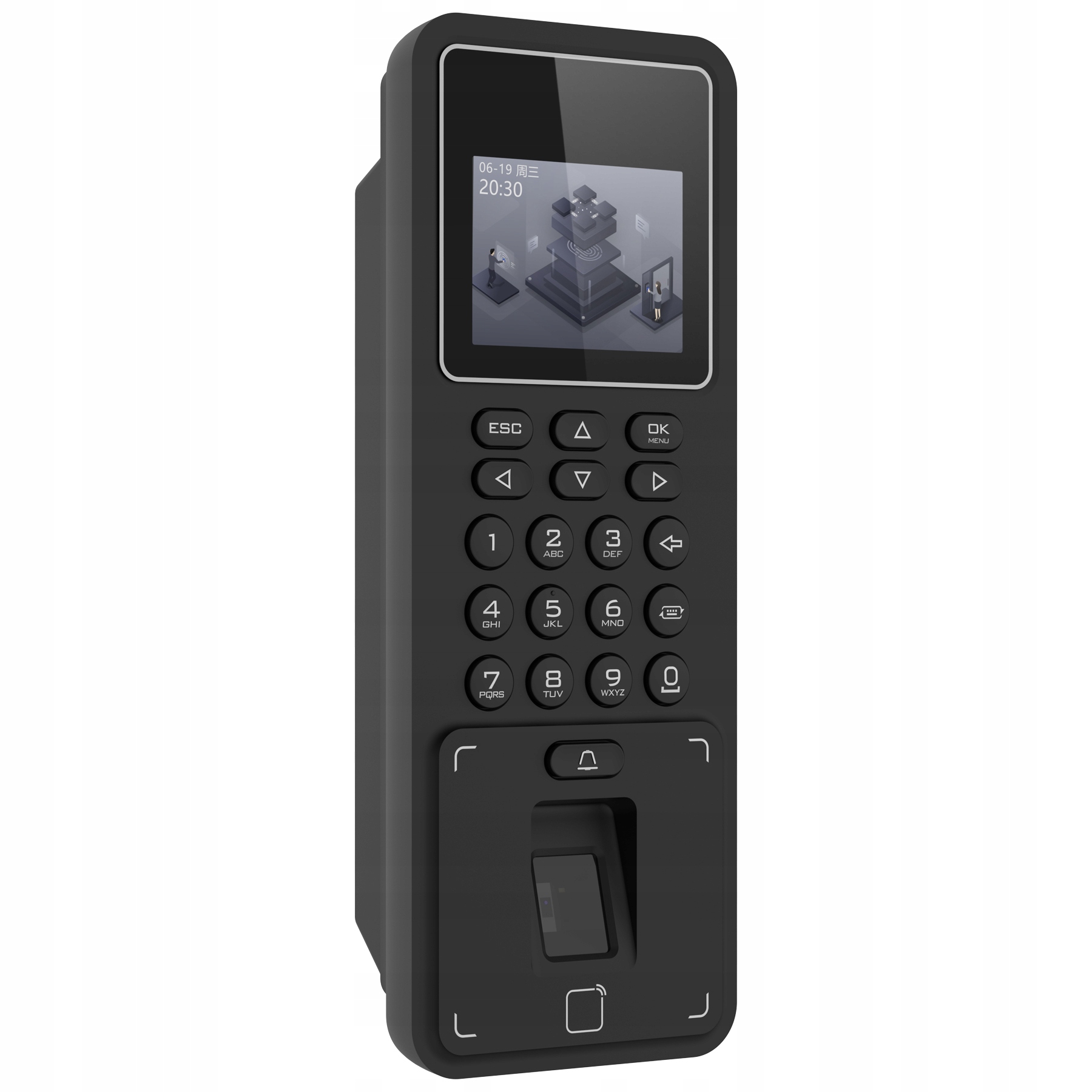 Šifrovací Zámok DS-K1T808EFWX-B/S Hikvision